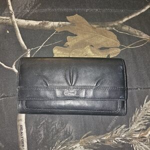 Coach Black Leather Wallet